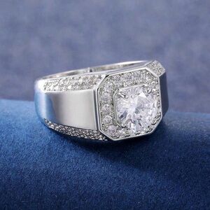 Men’s White Gold Filled Wedding Ring